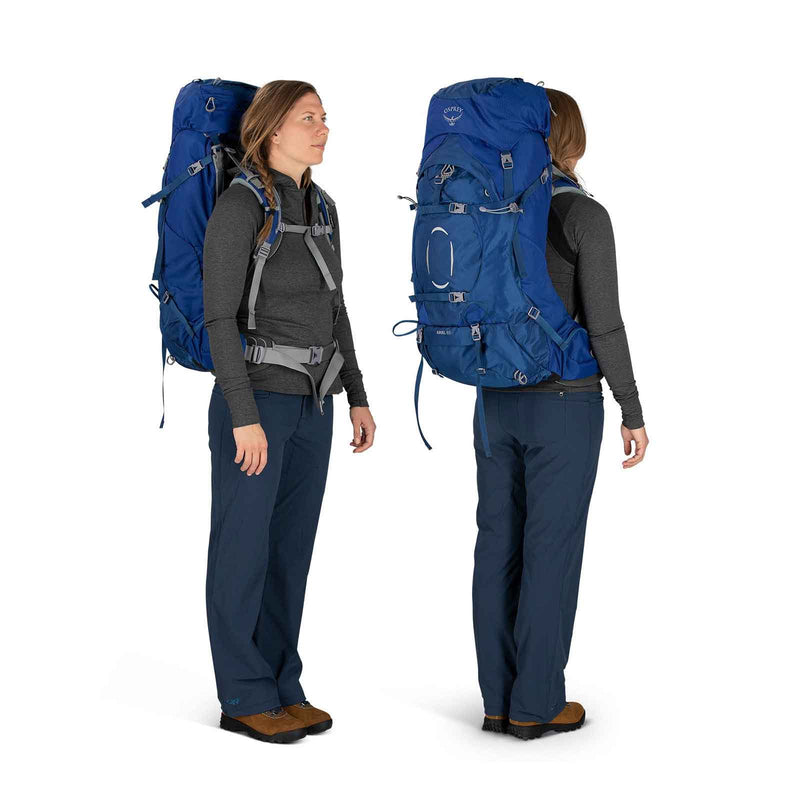 Load image into Gallery viewer, osprey ariel 65 womens hiking pack ceramic blue 3
