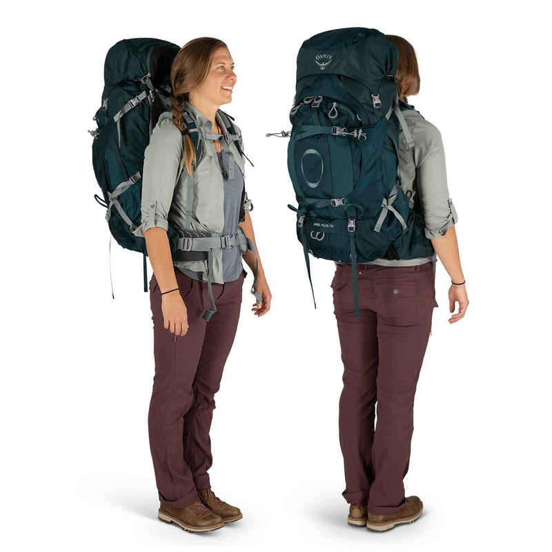 Load image into Gallery viewer, osprey ariel plus 70 womens hiking pack black 3
