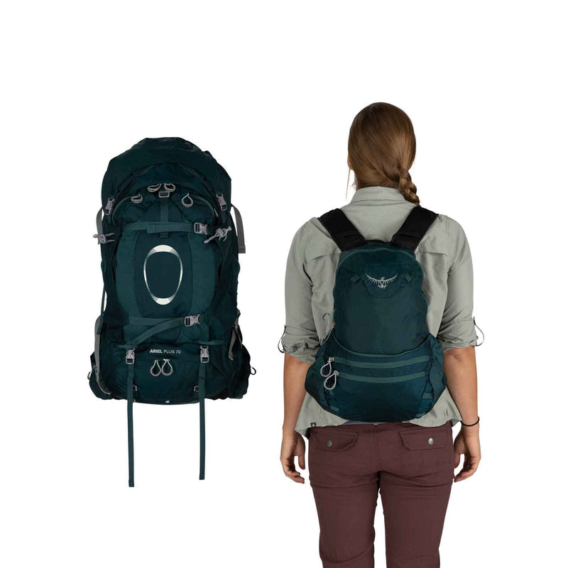 Load image into Gallery viewer, osprey ariel plus 70 womens hiking pack black 5
