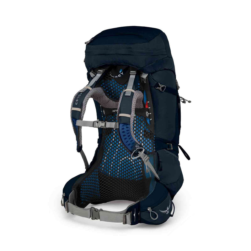 Load image into Gallery viewer, osprey atmos 65 mens hiking pack harness unity blue
