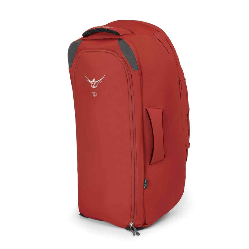 Load image into Gallery viewer, osprey farpoint 70 travel pack jasper red 3 harness
