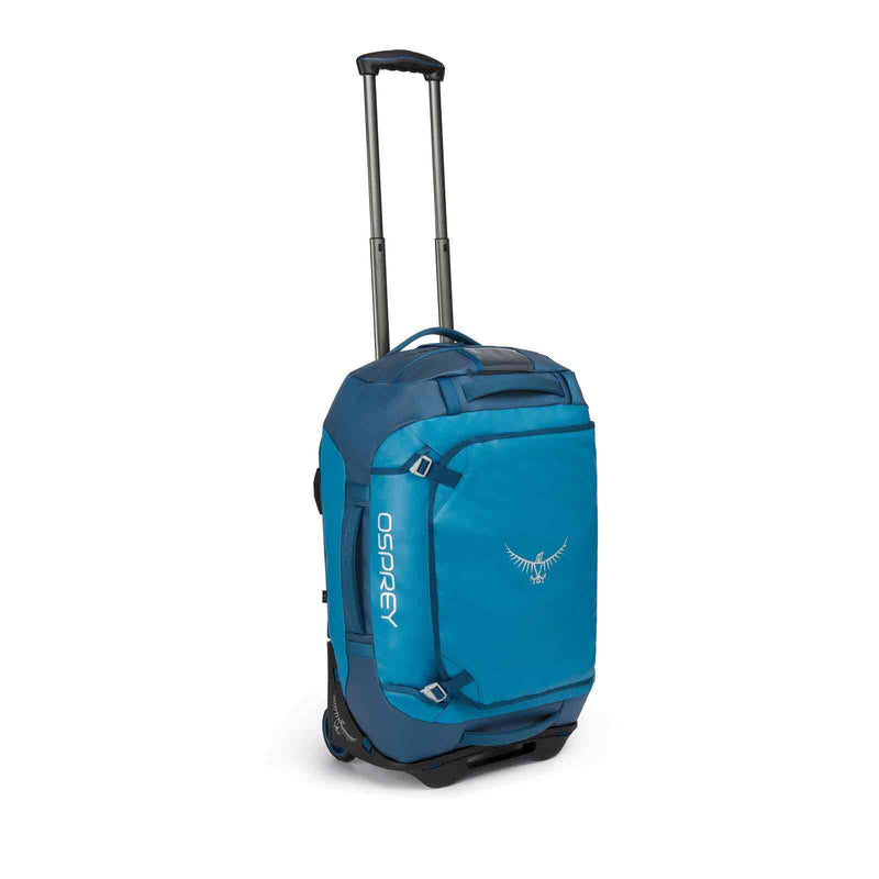 Load image into Gallery viewer, osprey transporter wheeled duffel 40l kingfisher blue
