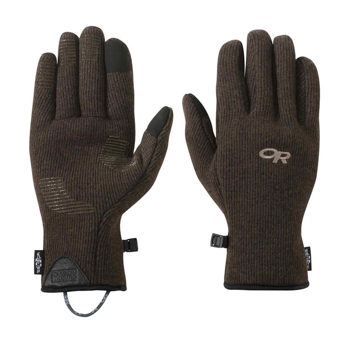 Outdoor Research Men's Flurry gloves, warm liners with touch screen fingers