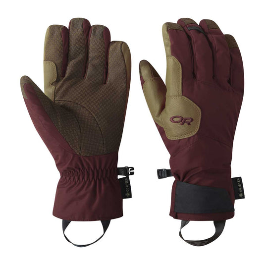 outdoor research mens bitterblaze aerogel gloves madder natural