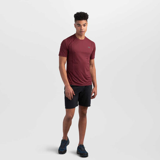 outdoor research mens echo ss tee burgundy