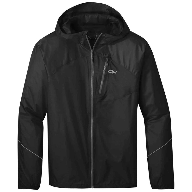 Load image into Gallery viewer, outdoor research mens helium rain jacket ultralight shell black 1

