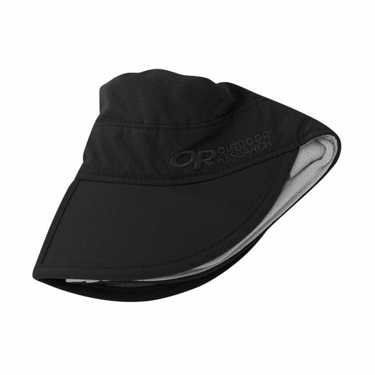 outdoor research radar pocket cap lightweight hiking hat folded black