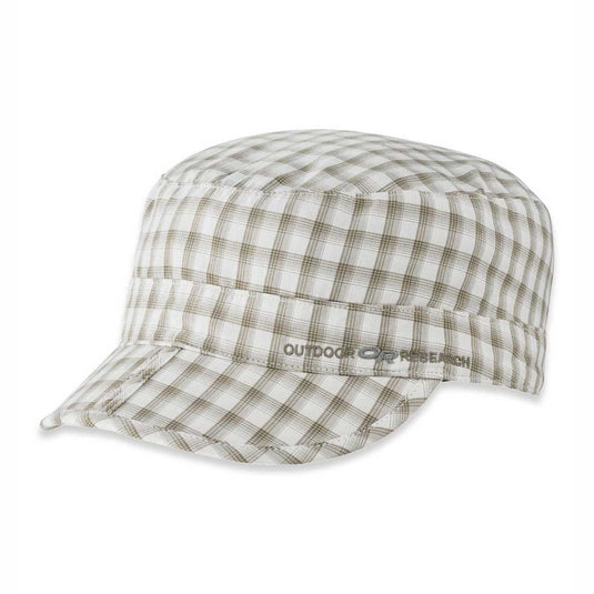 outdoor research radar pocket cap lightweight hiking hat walnut plaid