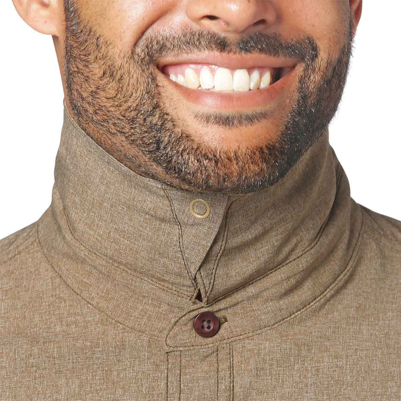 Load image into Gallery viewer, outdoor research wayward ii LS shirt mens on body sun snap collar
