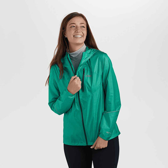 outdoor research womens helium rain jacket 2020 jade 2