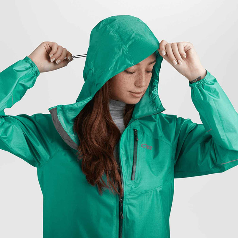 Load image into Gallery viewer, outdoor research womens helium rain jacket 2020 jade 5
