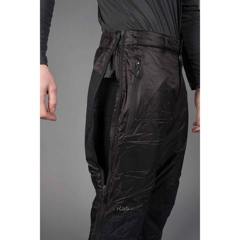 Load image into Gallery viewer, rab photon pants insulated puffy pants full length side zips
