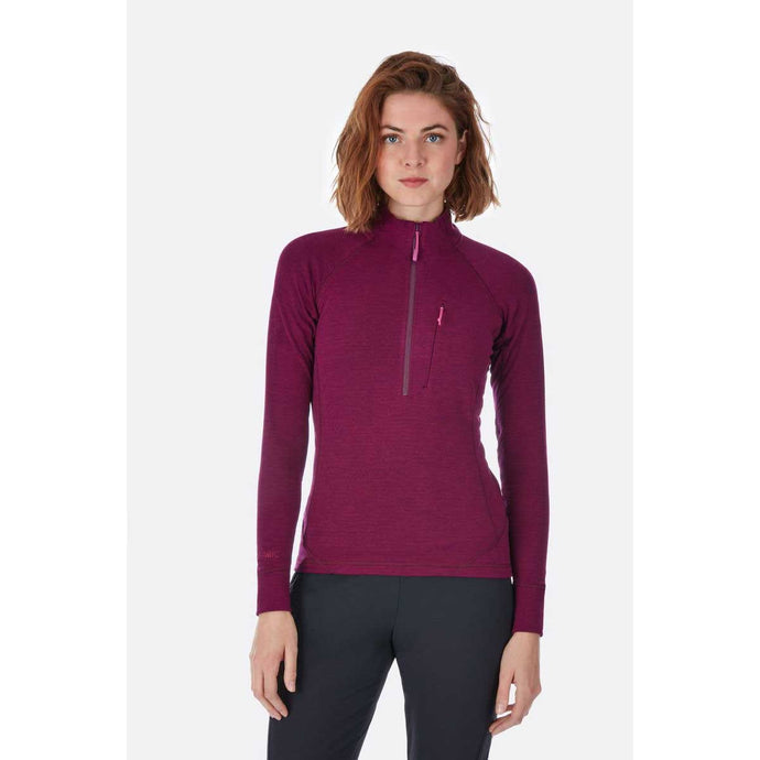 rab womens nexus pull on fleece berry