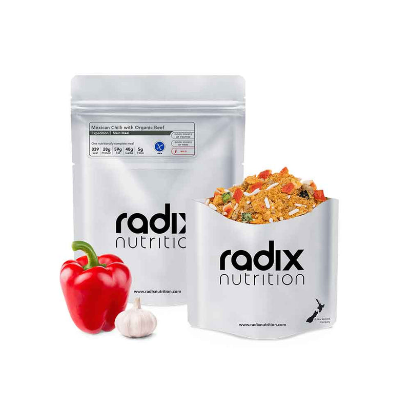 Load image into Gallery viewer, radix nutrition freeze dried food expedition 800 mexican chili with organic beef 1

