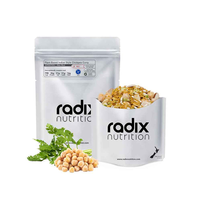 radix nutrition freeze dried food expedition 800 plant based indian style chickpea curry 1