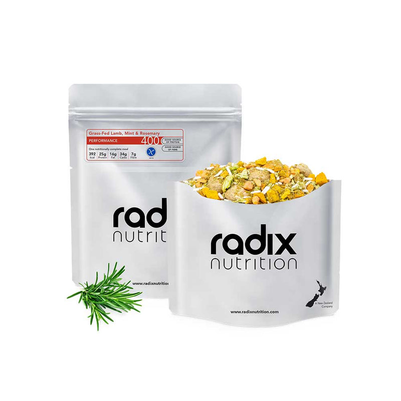 Load image into Gallery viewer, radix nutrition freeze dried food performance 400 grass fed lamb mint rosemary 1
