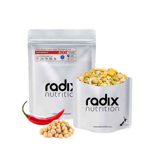 radix nutrition freeze dried food performance 400 plant based indian style chickpea curry 1