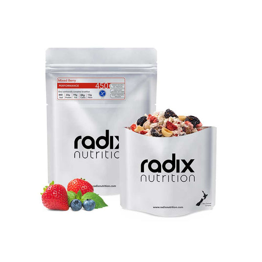 radix nutrition freeze dried food performance 450 breakfast mixed berry 1