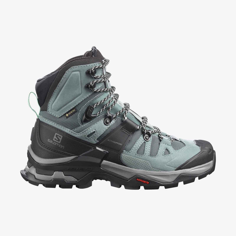 Load image into Gallery viewer, salomon womens quest 4 gtx hiking boots slate tropper opal blue 1
