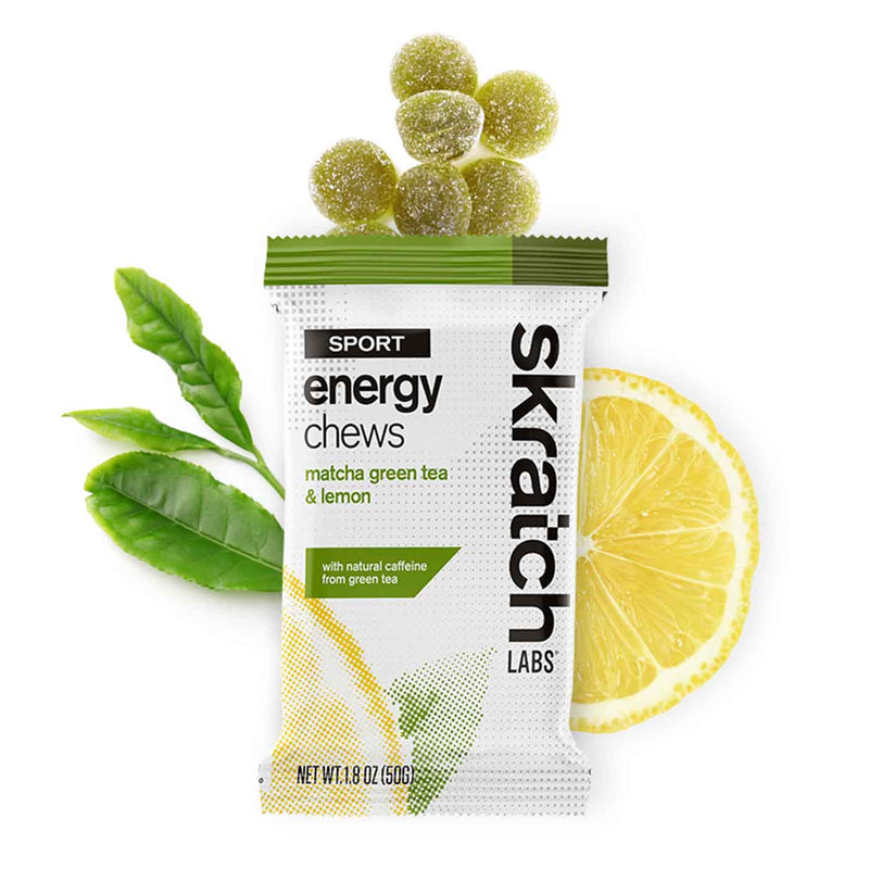 Load image into Gallery viewer, skratch labs matcha green tea and lemon energy chews

