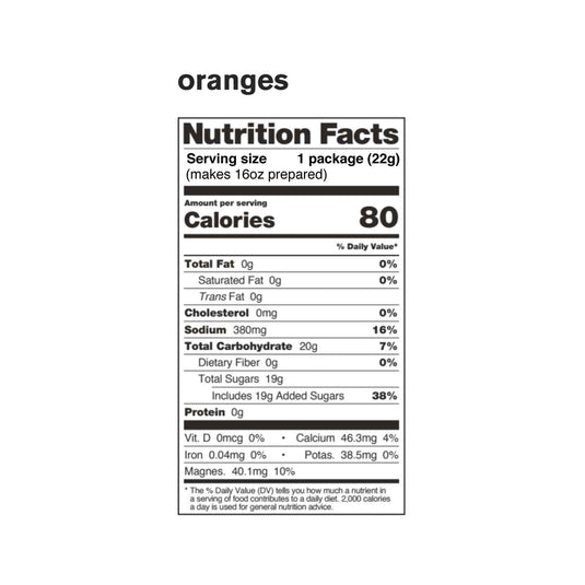 skratch labs sport hydration drink mix single serve oranges nutrition information