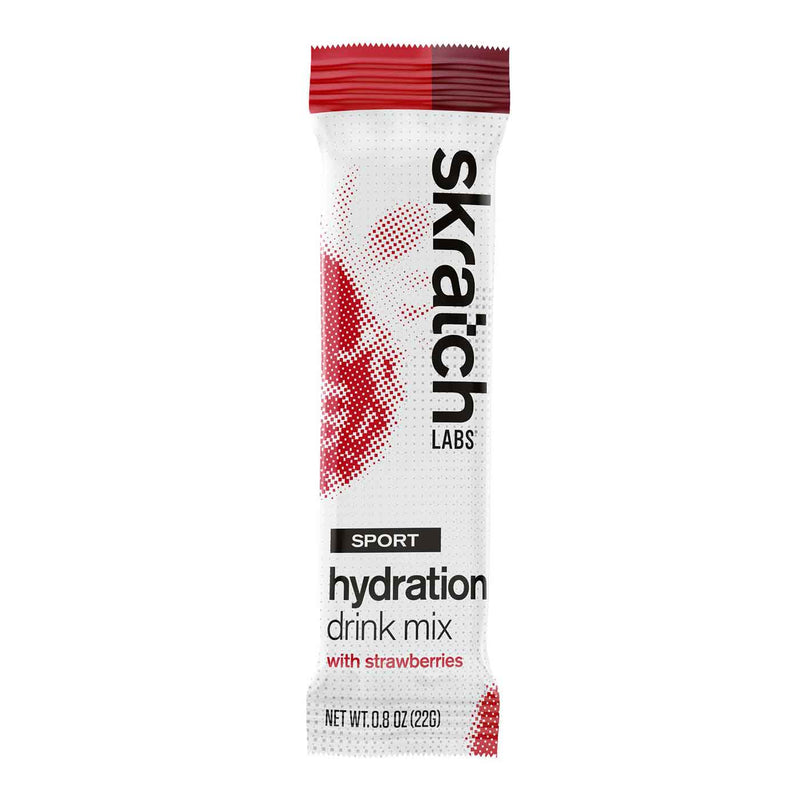 Load image into Gallery viewer, skratch labs sport hydration drink mix single serve strawberries
