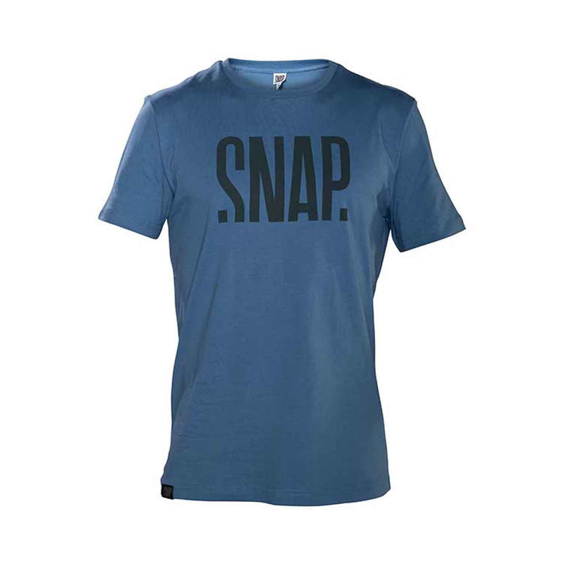 Load image into Gallery viewer, snap climbing mens logo tee climbing clothing steel blue 4
