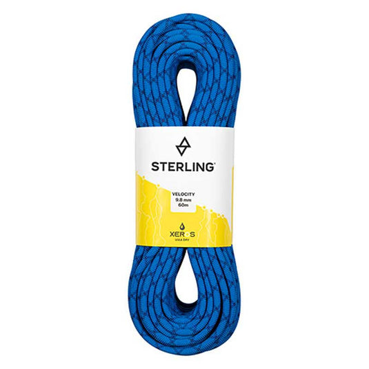 sterling velocity xeros 9 8 mm climbing rope blue