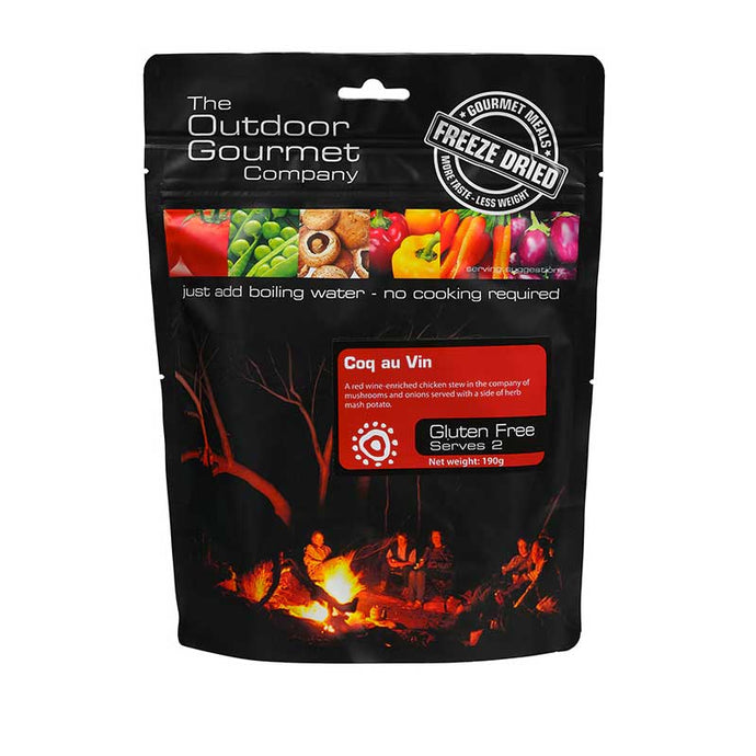 the outdoor gourmet company coq au vin freeze dried meal